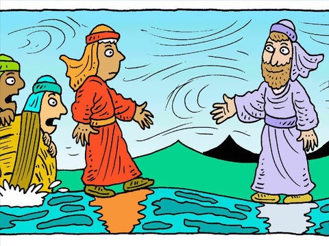 jesus walks on the water